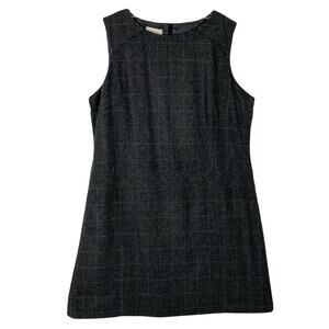 Nwot HOBBS London Dress 14 Wool Tweed Grey Plaid Check Shift”Karpoi”Lined Career